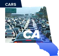 California has the highest rate of cars