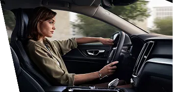 A woman driving a car